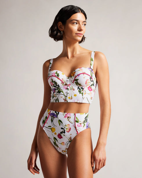 ROYELLA-Swimwear-Longline Cupped Bikini Top- Ted Baker Romania